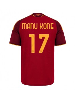 Moški Nogometna dresi replika AS Roma Manu Kone #17 Domači 2026-27 Kratek rokav Moški Nogometna dresi replika AS Roma Manu Kone #17 Domači 2026-27 Kratek rokav